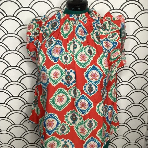Avara Multicolor Paisley Blouse – Size M - Picture 5 of 10